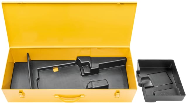 Stahlblechkasten mit 2 Einlagen Akku-Amigo-, Cat-, Curvo 22 V