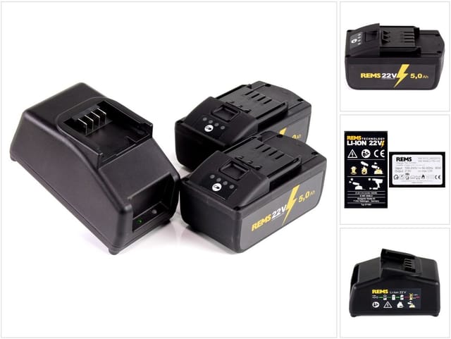 Power-Pack 22V,5,0Ah/230V,90W2xAkku + Ladegerät, im Karton