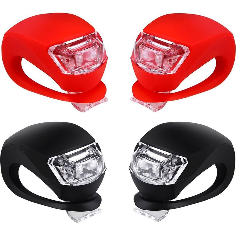 Fahrradlicht-set Mit Silikon-leds Für Vorder- Und Rücklicht – Wasserdicht Und Sicher Für Straße Und Mountainbike