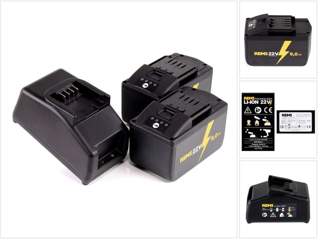 Power-Pack 22V,9,0Ah/230V,90W2xAkku + Ladegerät, im Karton