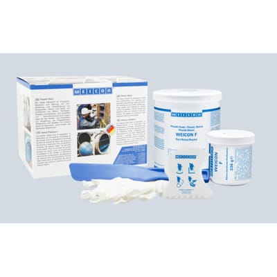 F | aluminiumgefülltes Epoxidharz-System für Reparatur und Formgebung | 2 kg | aluminium metallic