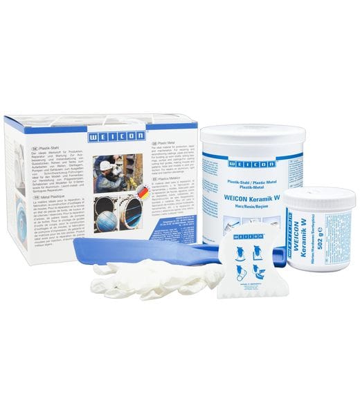 Keramik W | mineralisch gefülltes Epoxidharz-System zur Verschleißschutzbeschichtung | 2 kg | weiß