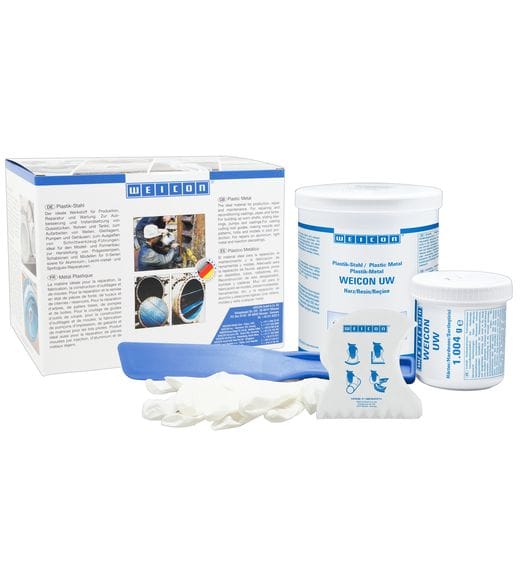UW | mineralisch gefülltes Epoxidharz-System für Reparatur und Formgebung auf nassen Oberflächen | 2 kg | weiß