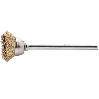 Miniatur-Topfbürste Messing gewellt 15 x 0,1mm