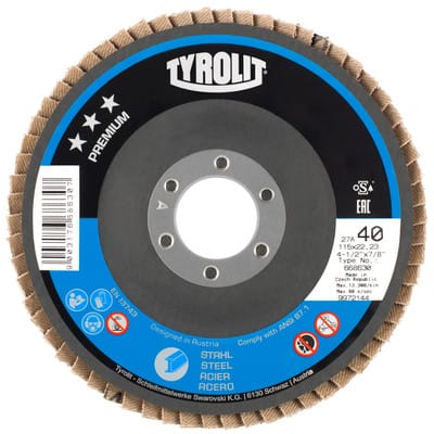 Fächerscheibe ø115 x 22,2mm 27A gekröpft A120S PREMIUM Stahl