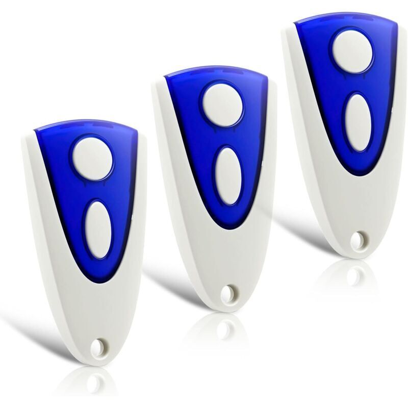 Lot De 3 Émetteurs Manuels De Remplacement Pour Portail Et Porte De Garage – 433,92 Mhz, 2 Canaux, Compatible Avec Modèles Novotron Et Novoferm