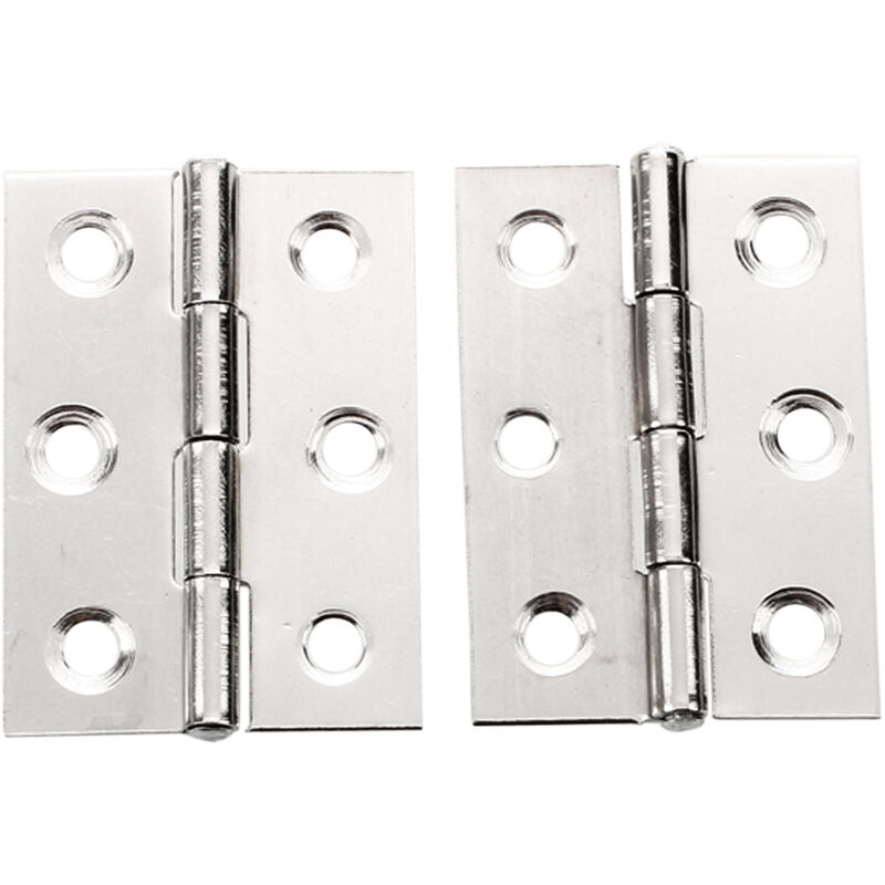 Sodial(r) Edelstahl-scharniere Für Schranktüren (2er-pack), 4,4 X 3,1 Cm (2 Zoll)