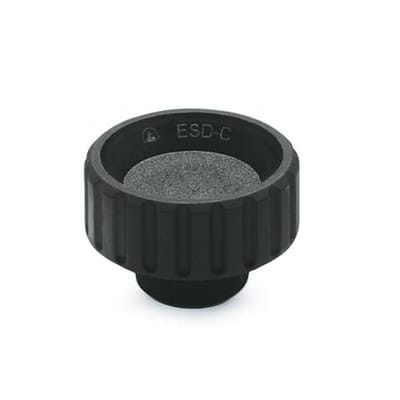 590-20-M5-E-ESD Rändelmuttern aus antistatischem Kunststoff