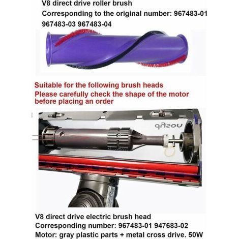 Brushroll Roller Brush 967485-01 Für Staubsauger Ohne Filter Dyson V8