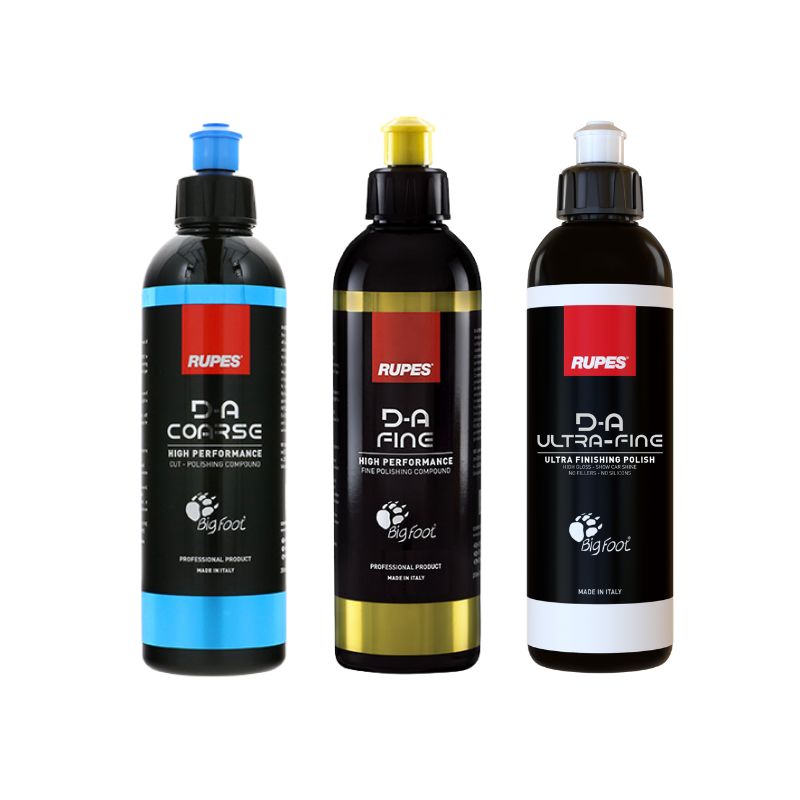 Kit Paste 3 Fasi Polish Lucidatura Completa Rupes Coarse + Fine Pasta + Ultrafine 3 X 250 Ml
