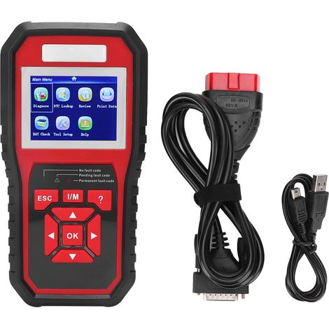Kw850 Obd2 Eobd Scanner Kfz-code-lesegerät Tester Diagnosegerät Instrument (schwarz/rot)