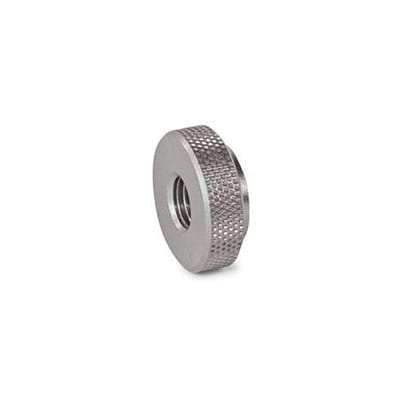 827.1-M10X1-NG Edelstahl-Rändelmuttern für Edelstahl-Stellschrauben GN 827