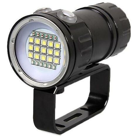 Paar Taschenlampen - Taucherlampen, 180 W, 18000 Lumen, Wasserdicht Bis 80 M, Für Tauchaktivitäten Und Outdoor-camping (schwarz)