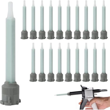 20 Stück Statische Mischer (grün), 1:1 Mischdüsen, Schnelle Klebstoffdosierung, Mit Nadeln Kompatibel, Für Die Umstrukturierung Des Rohrleitungsflusses Und Die Dynamische Mischung