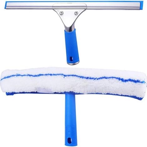 Professionelles Fensterreinigungsset – 35 Cm Fensterabzieher Und Mikrofaser-fensterreiniger, Duschabzieher Und Autospiegelwischer