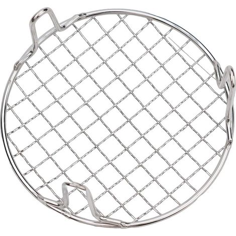 Runder Edelstahl-grillrost Mit Füßen Zum Dämpfen, Ideal Für Grillabende Und Picknicks Im Freien (15 Cm)