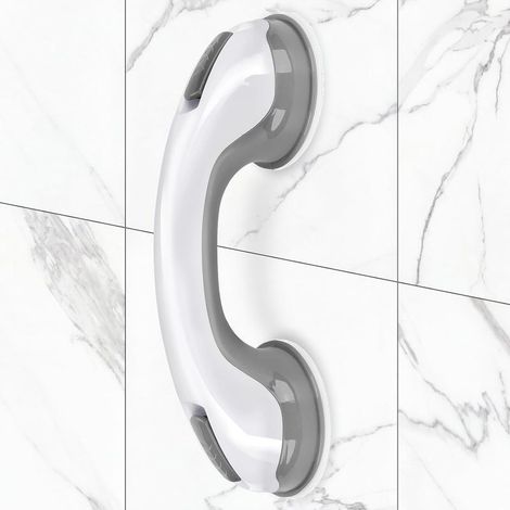 Duschhaltegriff (1 Stück) – Geeignet Für Badewannen Und Duschen, 30 Cm Langer Haltegriff Für Badezimmersicherheit Mit Starken Saugnäpfen (grau).