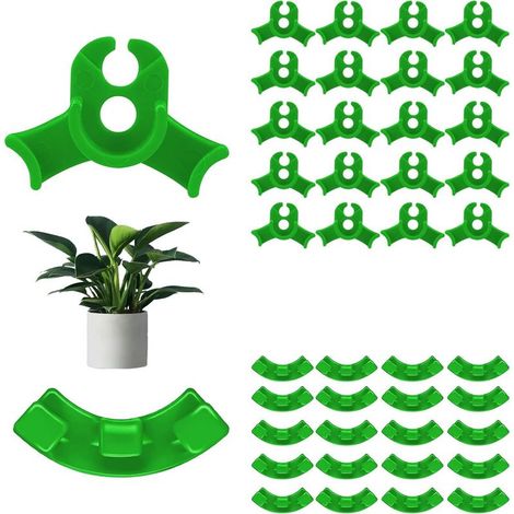 Set Mit 40 Pflanzenbiegeclips Für Leichte Lasten (20 Große + 20 Kleine) – Biegeclips Zur Pflanzenführung – 90-grad-gartenzweige