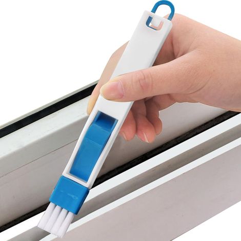 Fensterfugenbürste – Schmale Fugenbürste, Tiefenreiniger, Abnehmbare Minischaufel, Kompakter Griff, Haushaltsreinigungswerkzeug, Multifunktionales Zubehör