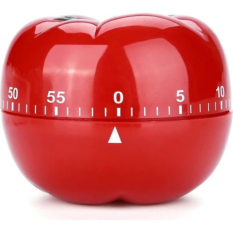 Mechanischer Küchentimer In Tomatenform Mit 60 Minuten Laufzeit, Countdown-timer, Koch- Und Backhilfe (große Größe 7,2 X 5,5 Cm)