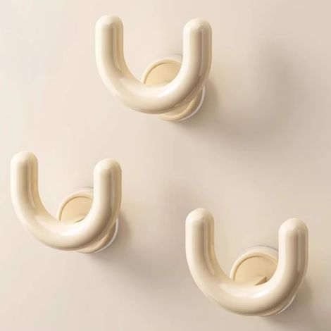 Set Mit 3 Saugnapf-wandhalterungen Für Badezimmer, Kein Bohren Erforderlich, Aus Rutschfestem Kunststoff, Für Badezimmer, Dusche, Eingangsbereich