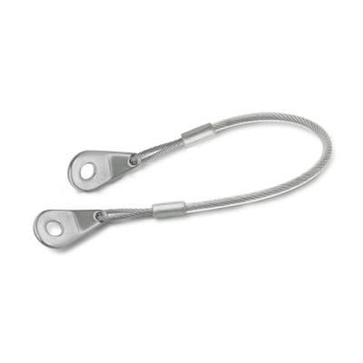 111.8-150-C-TR Edelstahl-Halteseile, Werkstoff Nr. 1.4401 (A4), mit Befestigungslaschen