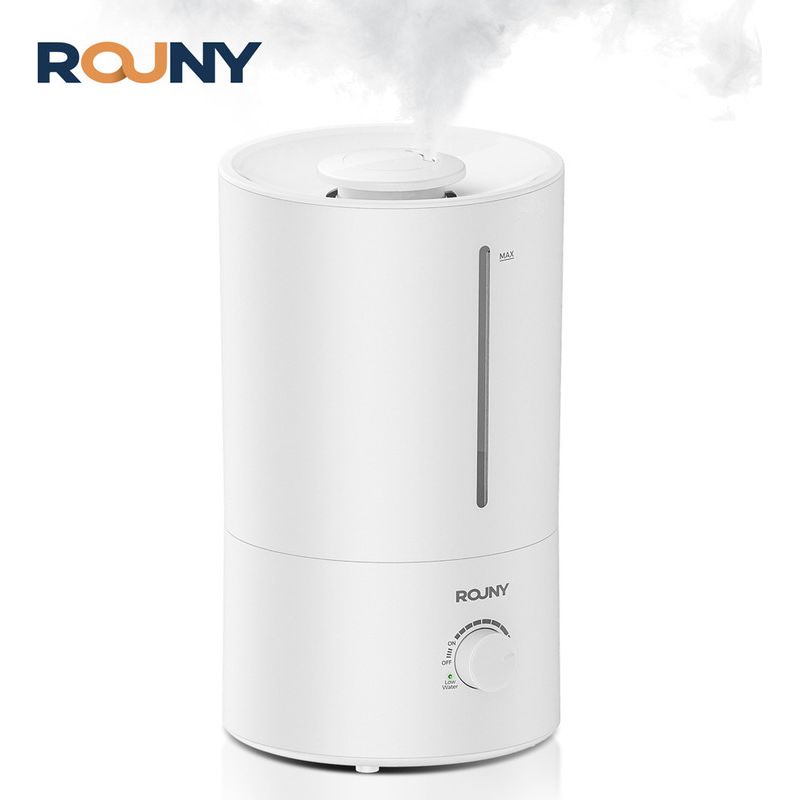 Rouny 4l Luftbefeuchter – Ultraschall, 360°-nebel, Leise, Bpa-frei, Großes Fassungsvermögen, Weiß