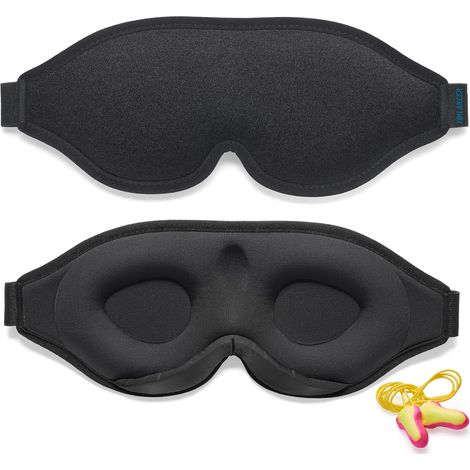 Innovative Nachtmaske 2026 Für Damen Und Herren, Lichtundurchlässiges Schlafmasken-design Zum Schlafen, Für Nickerchen, Meditation Und Reisen (schwarz)