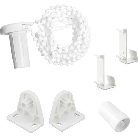 17-mm-rollo-befestigungsset, Rolloschutz-reparaturset, Weißes Seitenrollenketten-reparaturset, Rollohalterung Für Büro Und Zuhause, Weiß
