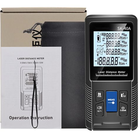Digitaler Laser-entfernungsmesser, 40 M Digital-laser-meter, Längen-/flächen-/volumenmessung/satz Des Pythagoras, Ip54