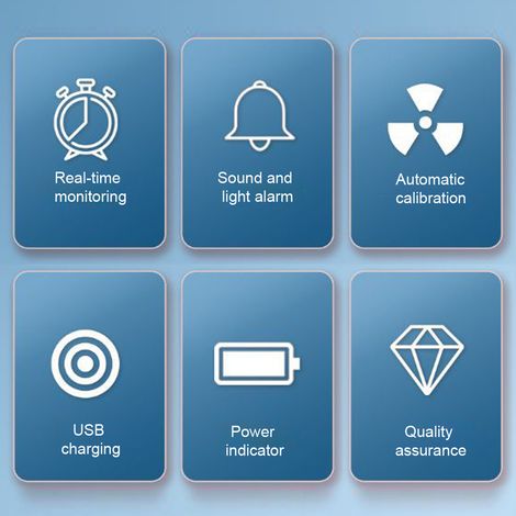 6-in-1 Multifunktions-luftqualitätsmessgerät Für Pm2,5, Pm10, Hcho, Tvoc, Co, Co2, Kohlendioxid Und Formaldehyd, Großer Lcd-bildschirm, Tragbar Für Zuhause Oder Büro