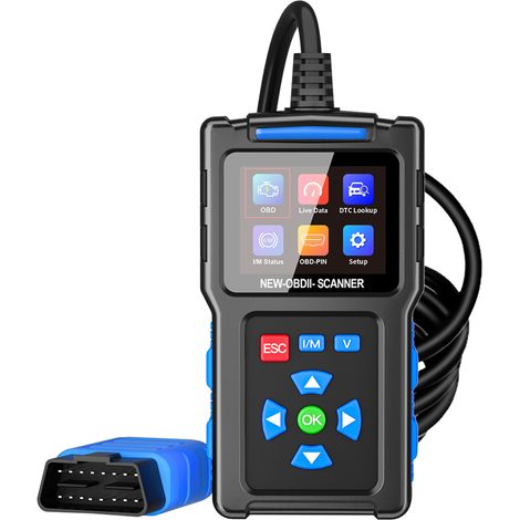 Obdii-scanner-diagnosegerät, Kfz-code-lesegerät Mit 6 Und 8 Funktionsmodi, Fehlercode-löschung, Live-daten, I/m-status, Batteriespannungserkennung, Freeze-frame-ansicht Für Alle