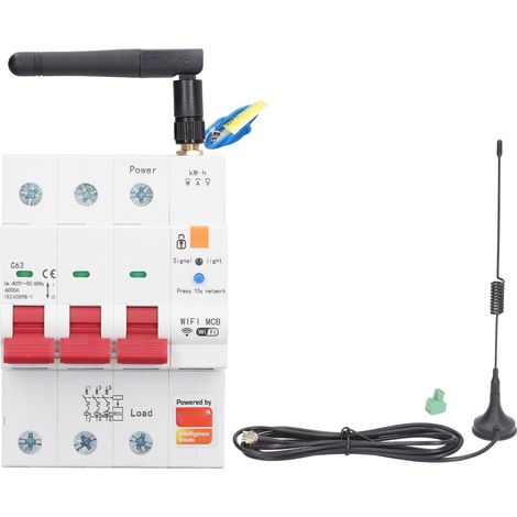 3p 63a Wlan-leistungsschalter Mit Messfunktion, Fernsteuerung, Zeitverzögerter Schaltung, Intelligentem Fehlerstromschutzschalter, 400 V Wechselstrom