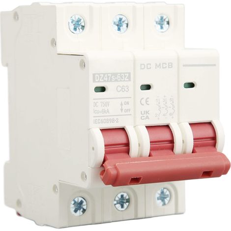 Miniatur-3p-dc-leistungsschalter Dz47s 63z, 35-mm-din-schienen-leistungsschalter Für Solaranlagen
