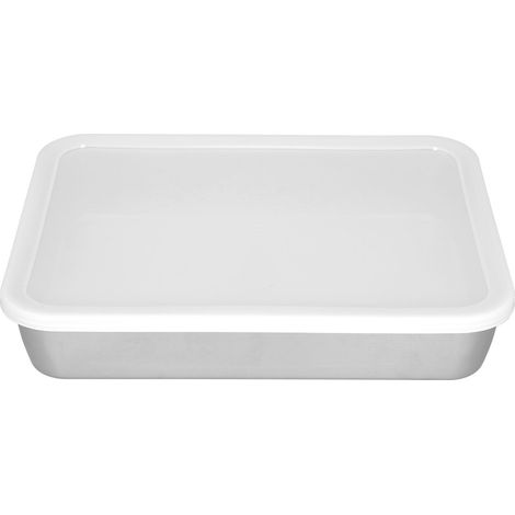 Tiefes Japanisches Edelstahl-backblech Mit Deckel, Flacher Kühlbehälter Für Bäcker, Kleines Gemüseblech Mit Mittlerem Boden