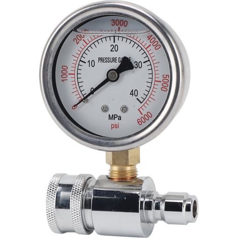 Rosvola 6000psi Hochdruckreiniger-manometer, 3/8 Zoll Hoch, Schnellanschlussteile, Zubehör.