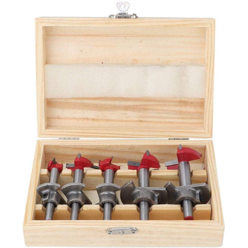 Rosvola Holzbohrer, Φ 15 Mm 20 Mm 25 Mm 30 Mm 35 Mm Hartmetall-holzfräser, Lochfräser Für Schrankscharniere Und Türschlösser Mit Einstellbarer Lochtiefe (10-40 Mm)