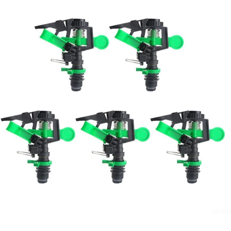 Set Mit 5 Schlagregnern Inklusive Düsen, Verstellbar Von 0 Bis 360 Grad Für Garten Und Rasen