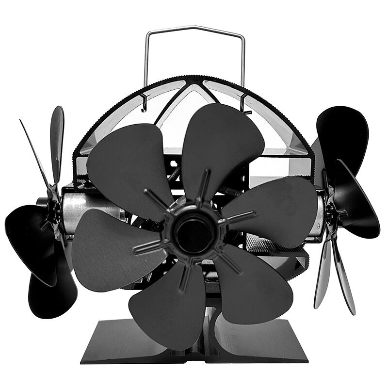 – 18-blatt-holzofenlüfter – Leiser Betrieb ≤25db – 270° Luftstrom – Energiesparend Für Kamine