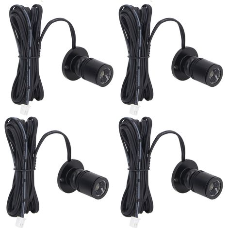 Kimiss 4er-set Dimmbare Led-display-spots, Usb-mini-spots Mit Einstellbarer Leuchtweite Für Schmuck, Kunstwerke Und Heimdekoration, 5-v-indoor-projektoren Mit Langem Kabel
