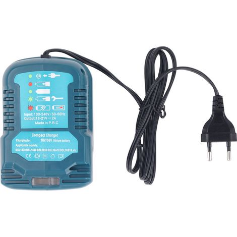 Mini-kompakt-lithium-akkuladegerät, Ac-eingang 100-240vdc, Ausgang 2,0a, Kompatibler Akku Bsl1830 Bsl1850 Bsl36a18 (eu-stecker 100-240v).