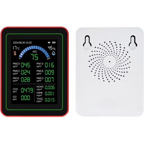 Tragbares 18-in-1-gerät Zur Messung Der Raumluftqualität Mit Akku, Temperatur- Und Feuchtigkeitsmessung, Hintergrundbeleuchtung Und Datenspeicherung Für Zuhause Und Auto