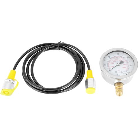 Hydraulikschlauch-prüfset, Hydraulikschlauchprüfung, Manometerprüfgerät Für Bagger, M162 Bsp1 4-punkt-kupplung, 0600 Bar Manometer, Hydraulikschlauchmanometer 8500 Psi +