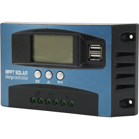 Solarladeregler, Solarladeregler Mit Niedrigem Wärmewert, Überstromschutz, Automatische Anpassung 12-24v, 2 Usb-ausgänge Für Industrielle Anwendungen (50a)