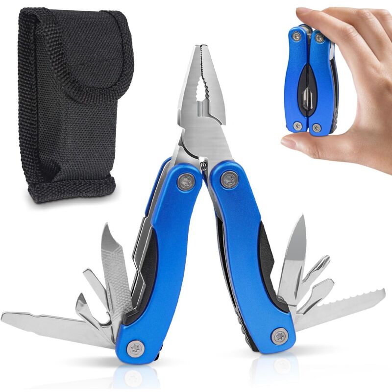 11-in-1 Multifunktionswerkzeug Aus Edelstahl Im Taschenformat Mit Schraubendreher, Säge, Dosenöffner, Messer Und Mehr Für Camping, Wandern Und Einfache Reparaturen