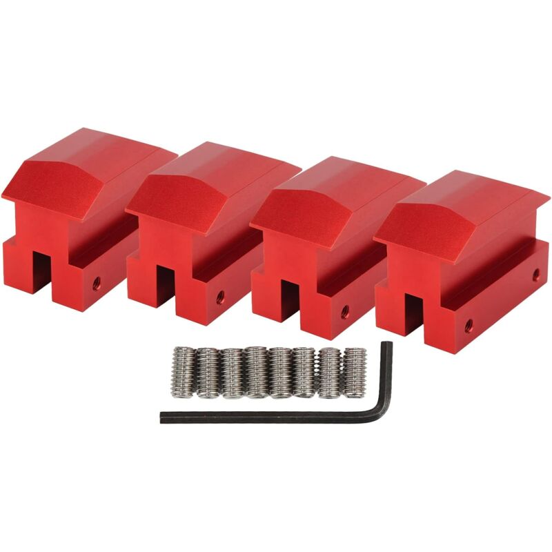 Wagenheber-anhebungsplatten, Aluminium-anhebungsplatten Für Camaro Der 6. Generation (außer Cabriolet), 4 Stück, Rote Anhebungsplatte, Bodenanhebungs-schraubaufnahmen Für Wagenheber