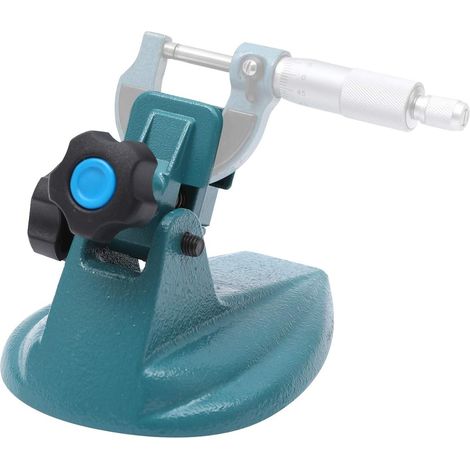 Mikrometerhalter Mit Doppelten Antirutschpads Und Gusseisensockel Zur Befestigung Von Externen Mikrometern Bis 4" / 100 Mm