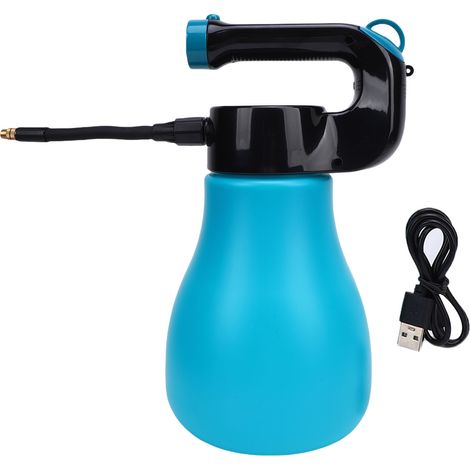 Rosvola 3l Elektrische Sprühflasche, Hocheffiziente Tragbare Bewässerungsanlage Mit Verstellbarer Düse Für Den Garten, Blau