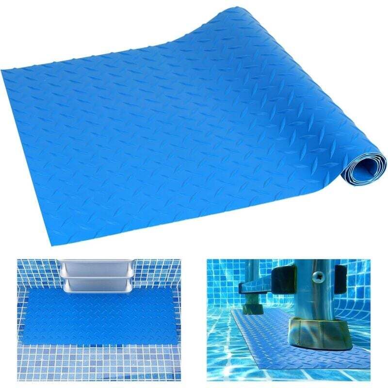Enowelir Poolleitermatte, 60 X 23 Cm, Poolstufenmatte, Schutzmatte Für Poolleitern, Rutschfeste, Strukturierte Leitermatte