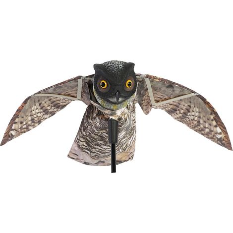 Attrappen Von Eulen, Um Vögel Aus Gärten Und Terrassen Zu Vertreiben Eulenattrappe Mit Beweglichen Flügeln, Gartenvogelscheuche Raubtierattrappe Ungeziefer